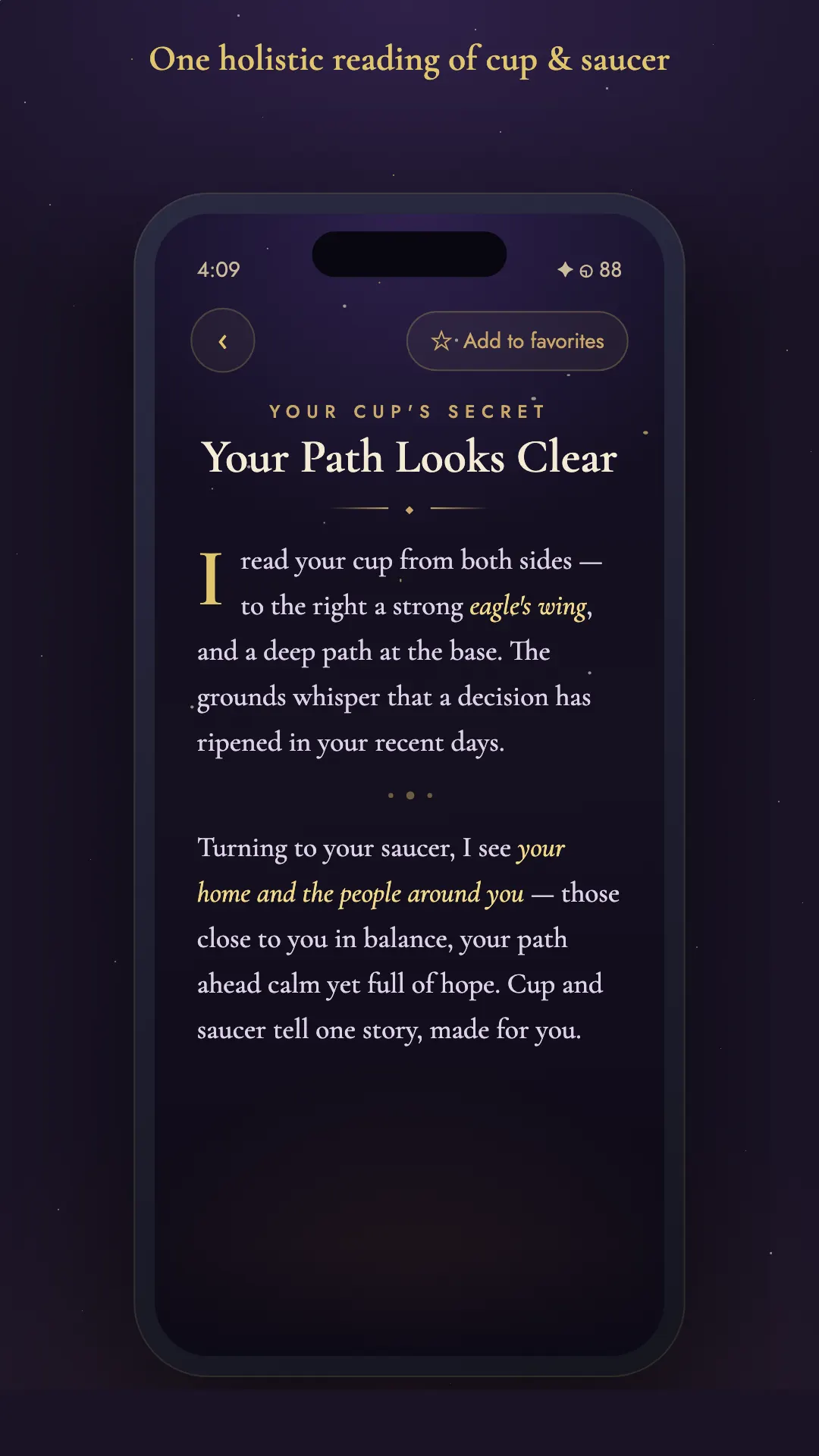 Holistic, personalized fortune interpretation