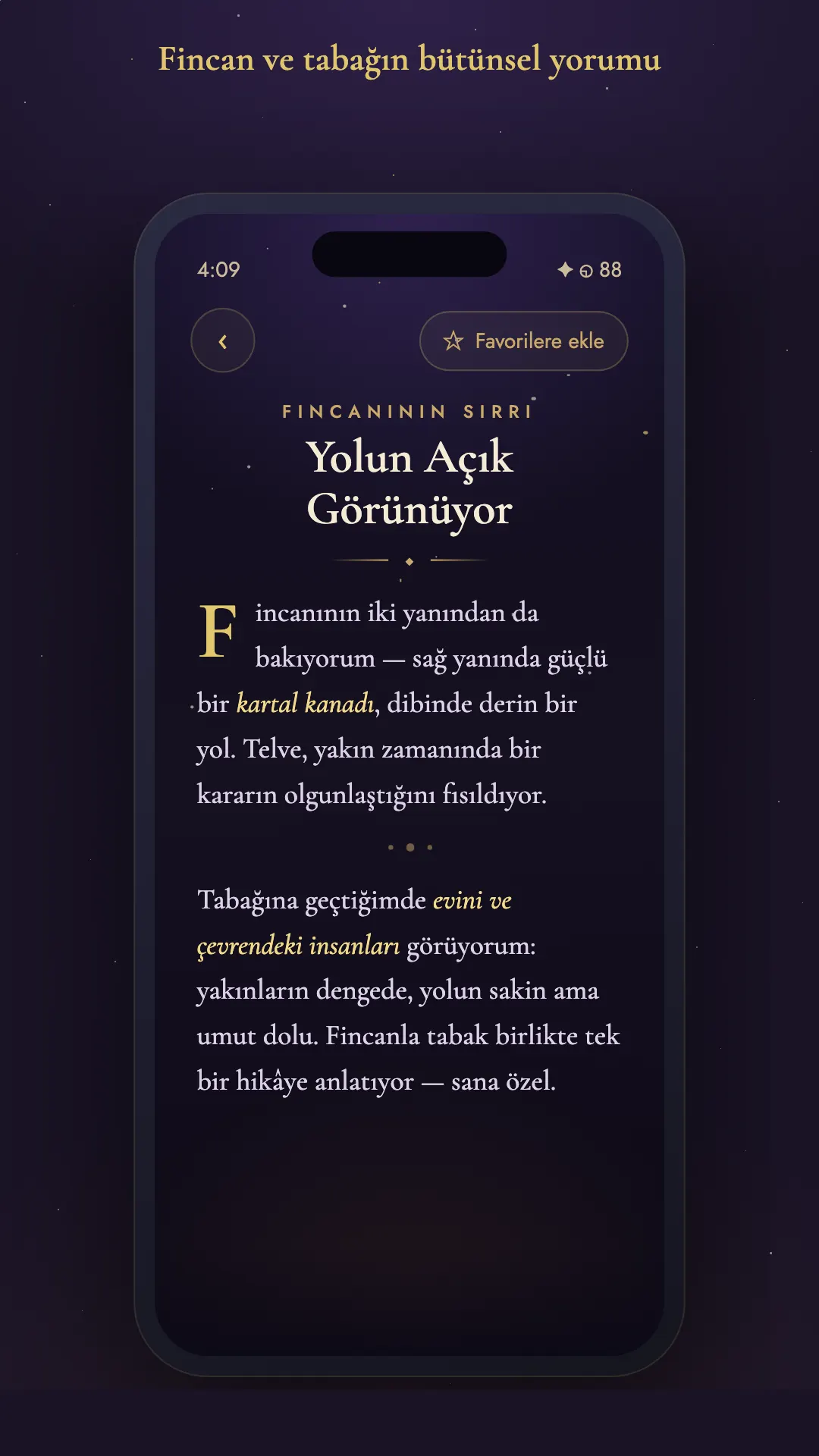 Bütünsel ve kişiye özel fal yorumu