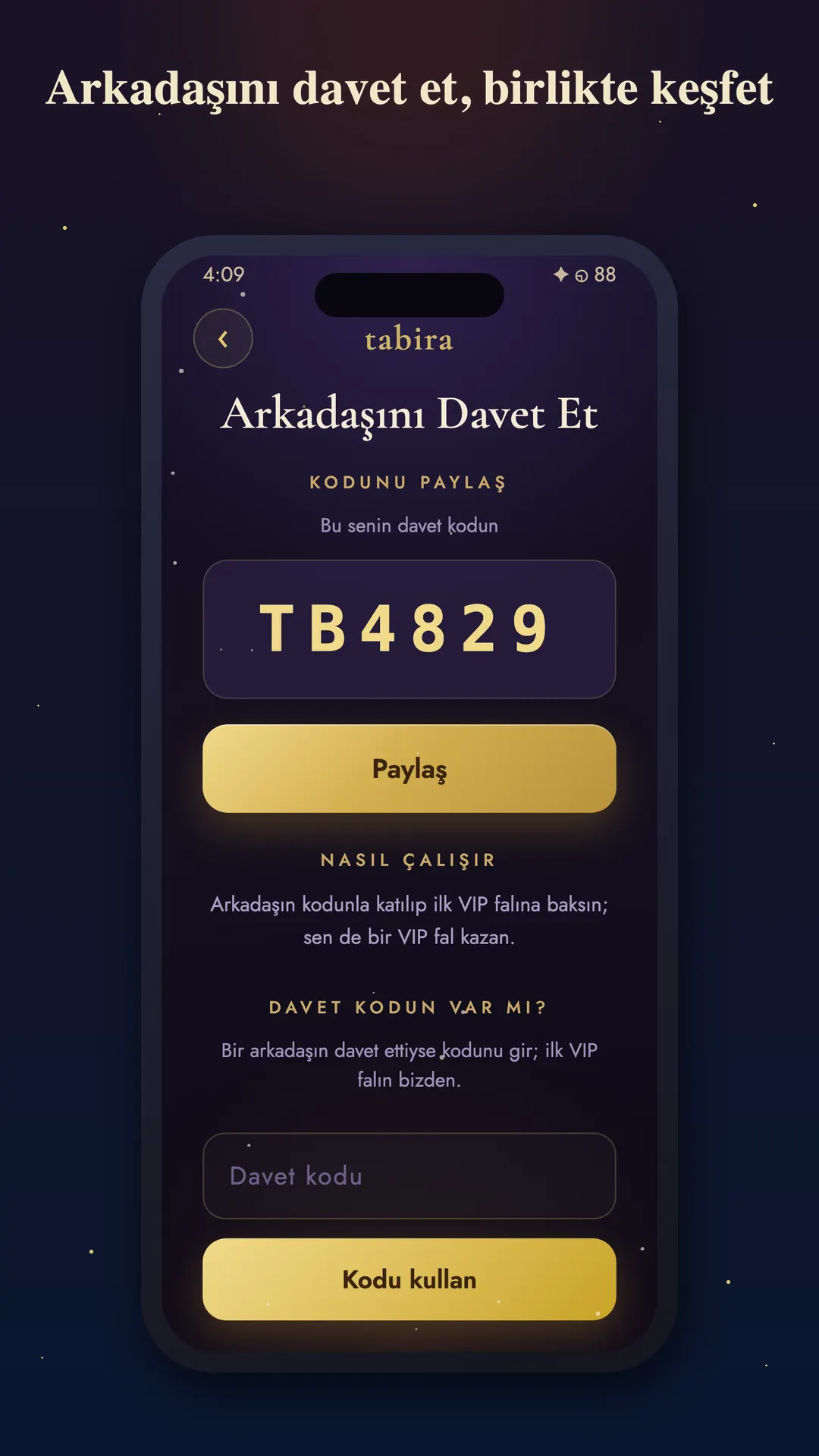 Arkadaşını davet et