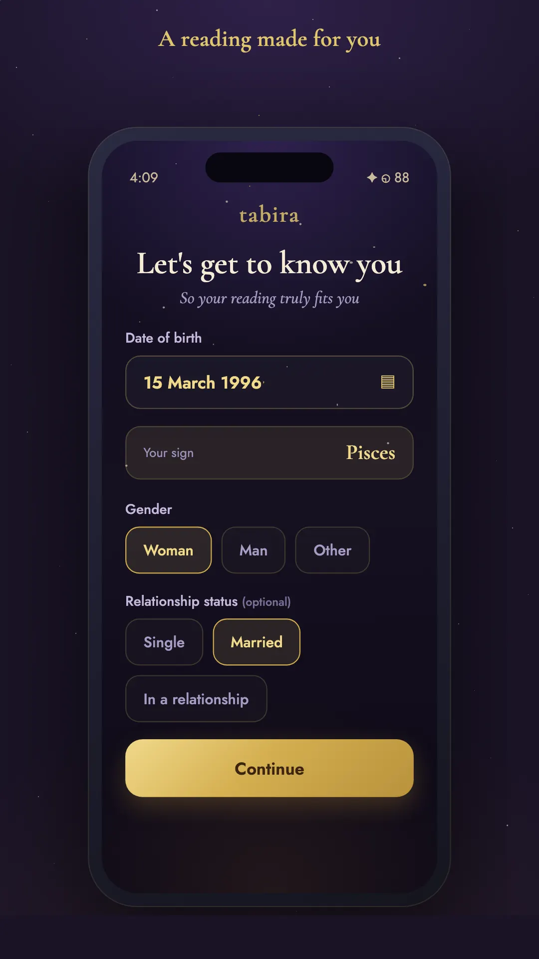 Let’s get to know you — personalization by age, star sign and profile